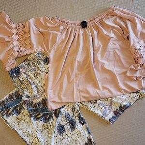 Palazzo pants with matching top